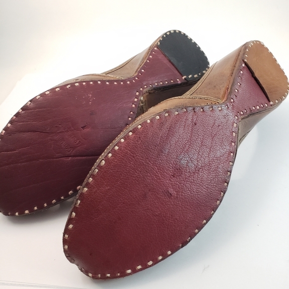 Hand Crafted Brown and Tan Loafers with Perforated Design - Picture 9 of 15